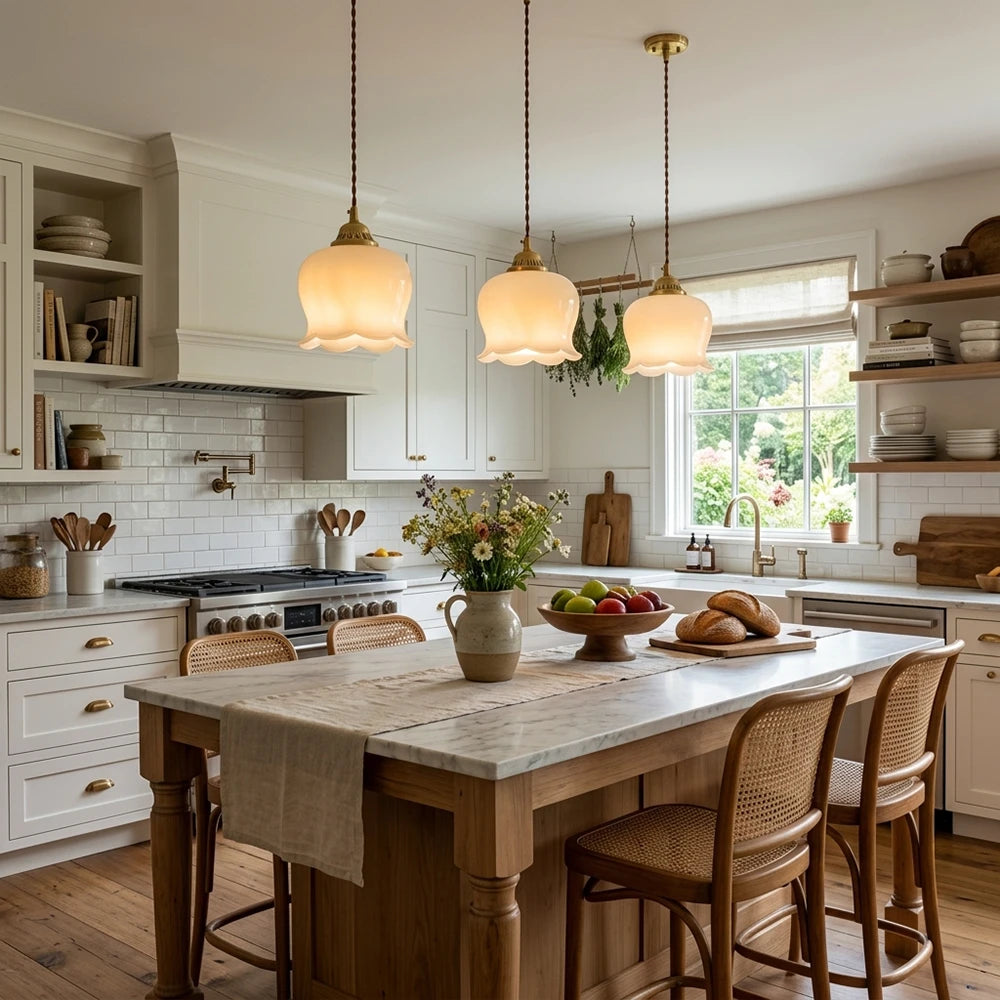 Fleur Scalloped Tulip Pendant Light