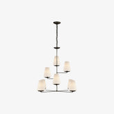 Contemporary Tiered Linen Chandelier