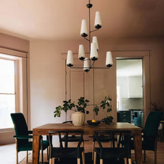 Contemporary Tiered Linen Chandelier
