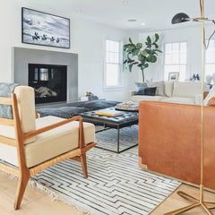 Graphic Brass Floor Lamp