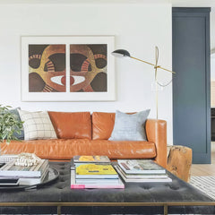 Graphic Brass Floor Lamp