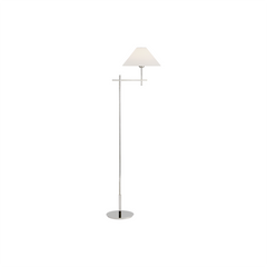 Bridge Arm Linen Shade Floor Lamp