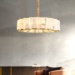 Harlow Calcite Round Alabaster Chandelier