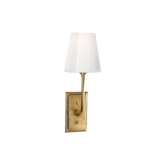 Curved Brass Arm Wall Light