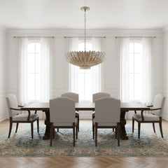 Layered Iron Leaf Art Chandelier