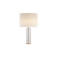 Brass Alabaster Column Table Lamp