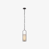 Long Minimalist Alabaster Pendant Lamp