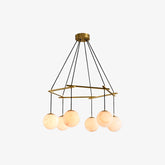Miira Alabaster Brass Chandelier