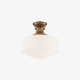 Opal Glass Round Flush Mount Ceiling Light