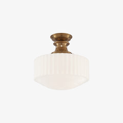 Opal Glass Round Flush Mount Ceiling Light