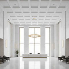 Modern Alabaster Ring Pendant Light