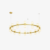 Modern Alabaster Round Chandelier