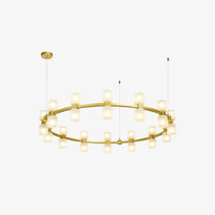 Modern Alabaster Round Chandelier