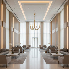 Modern Articulating 8-Light Mobile Chandelier