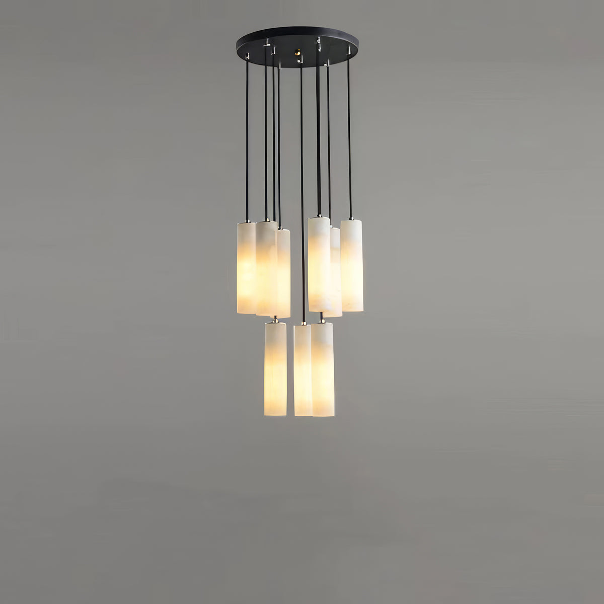 Modern Column Alabaster Chandelier