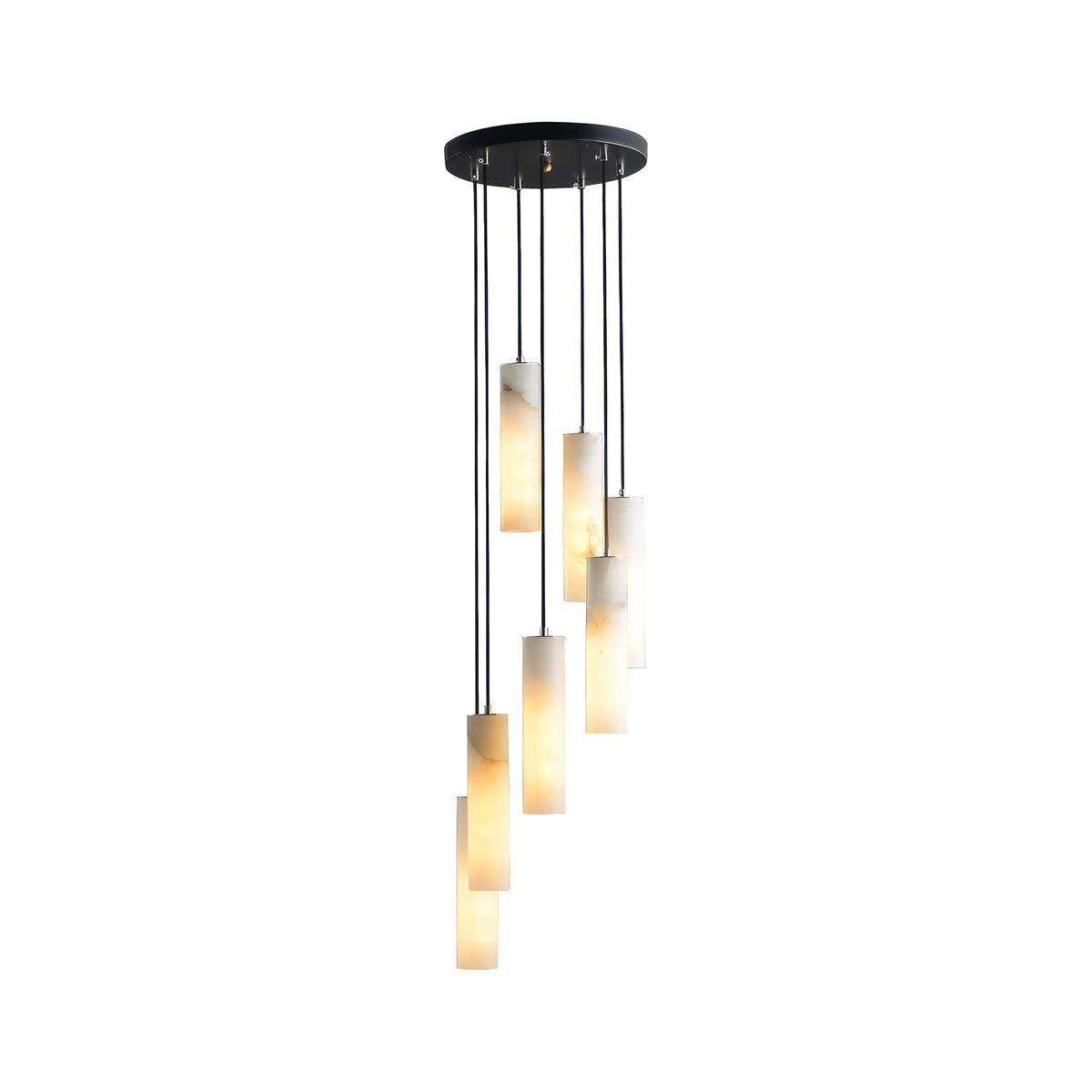 Modern Column Alabaster Chandelier
