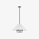Modern Farmhouse Conical Fabric Chandelier