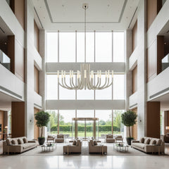 Modern Minimalist Linear Candle Chandelier