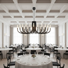 Modern Minimalist Linear Candle Chandelier