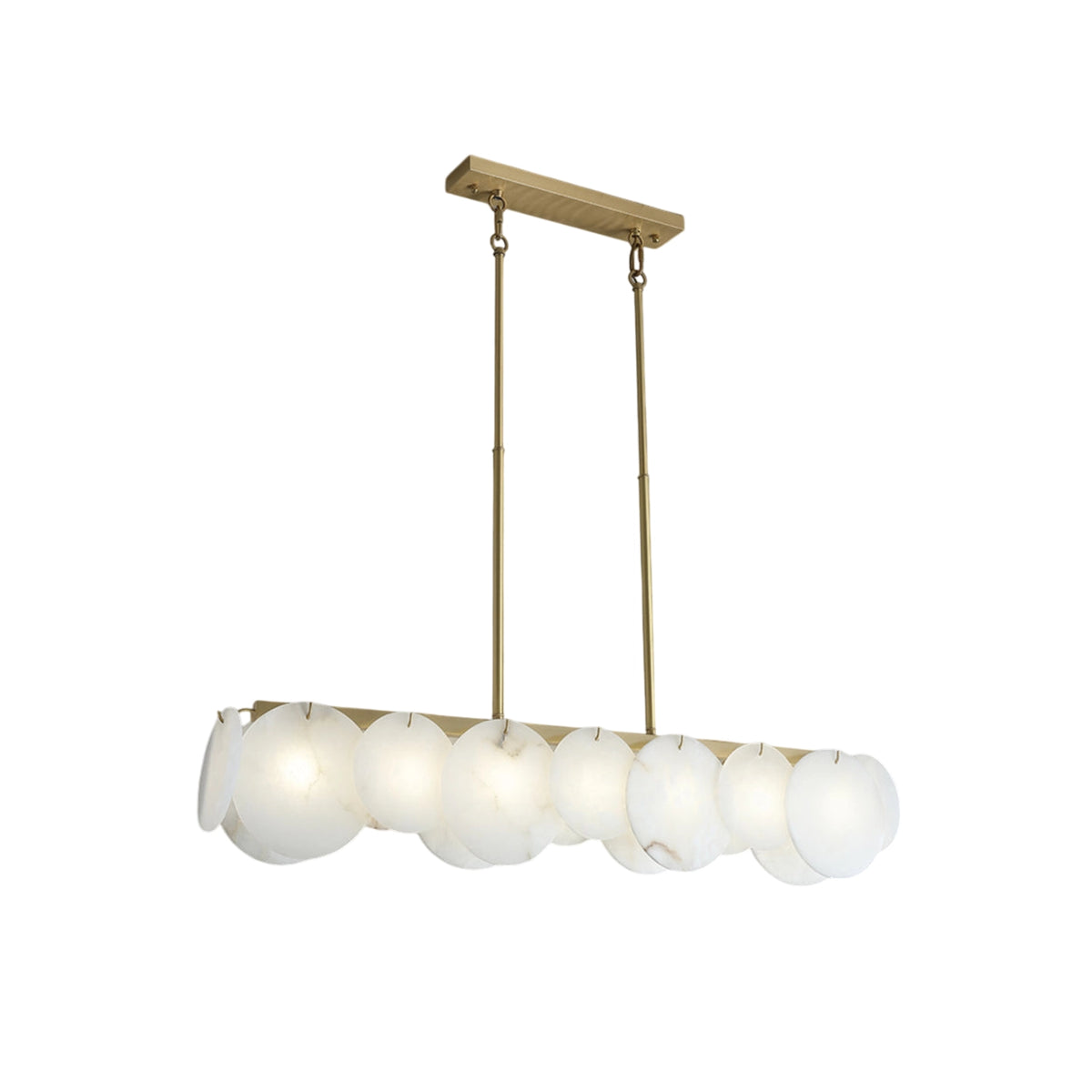 Modernity Alabaster Linear Chandelier - view 12 | Liootrlamp