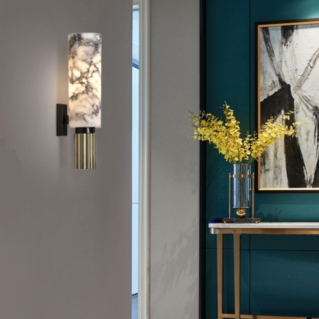 Moonshade Alabaster Sconce Wall Lamp - view 9 | Liootrlamp