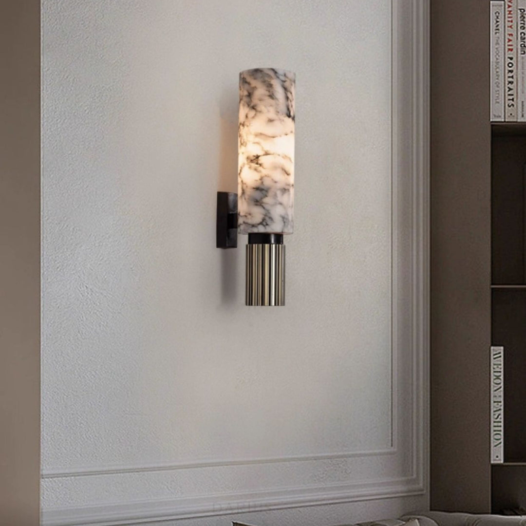 Moonshade Alabaster Sconce Wall Lamp - view 5 | Liootrlamp