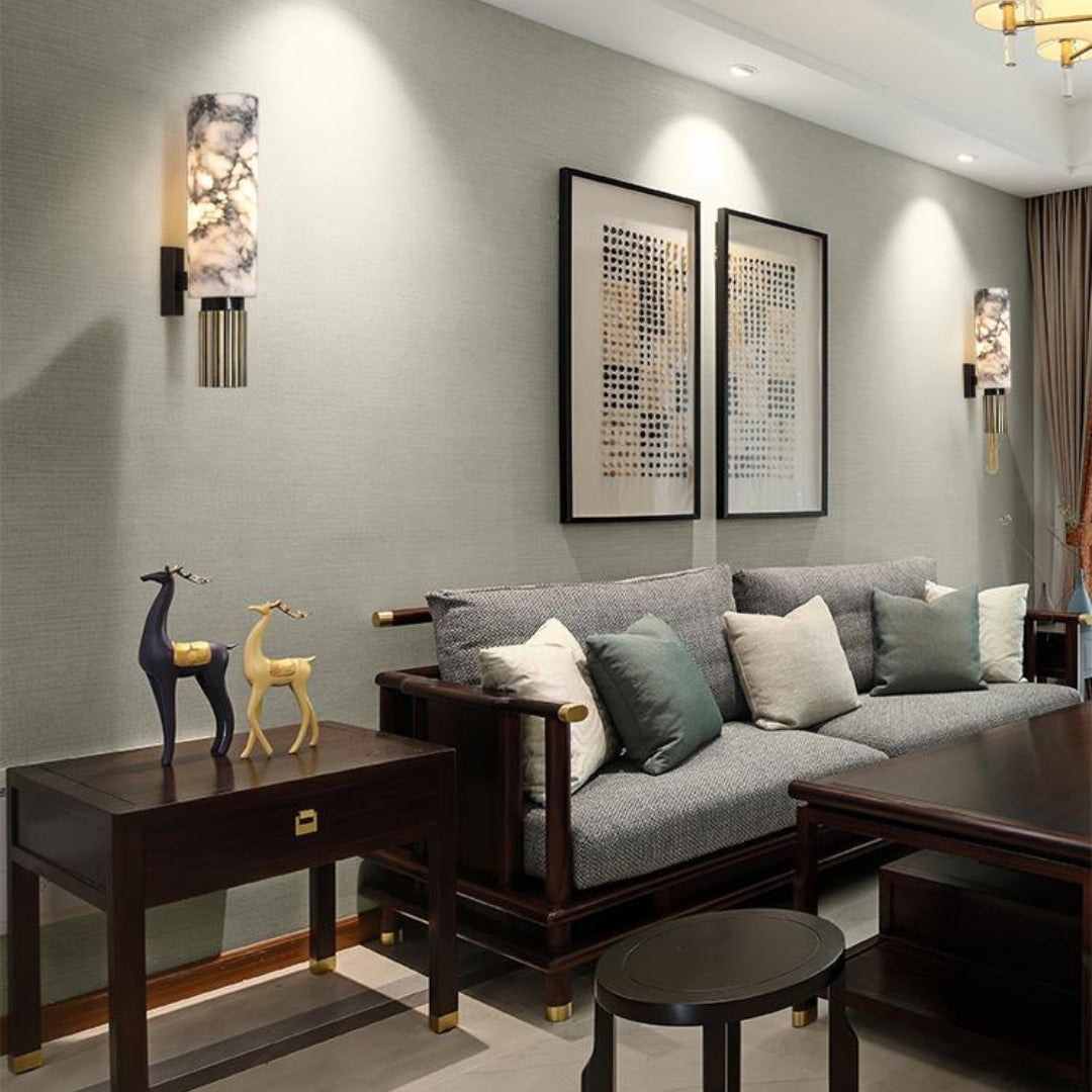 Moonshade Alabaster Sconce Wall Lamp - view 14 | Liootrlamp