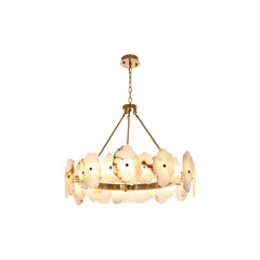Natural Alabaster Modern Round Chandelier
