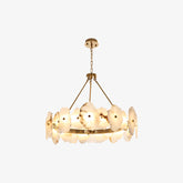 Natural Alabaster Modern Round Chandelier