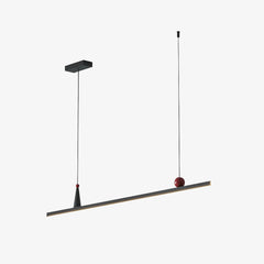 Modern Black LED Linear Chandelier