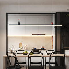 Modern Black LED Linear Chandelier