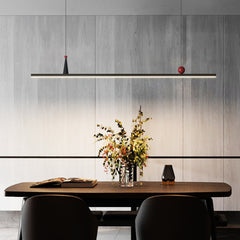 Modern Black LED Linear Chandelier