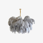 Colorful Ostrich Feather Chandelier