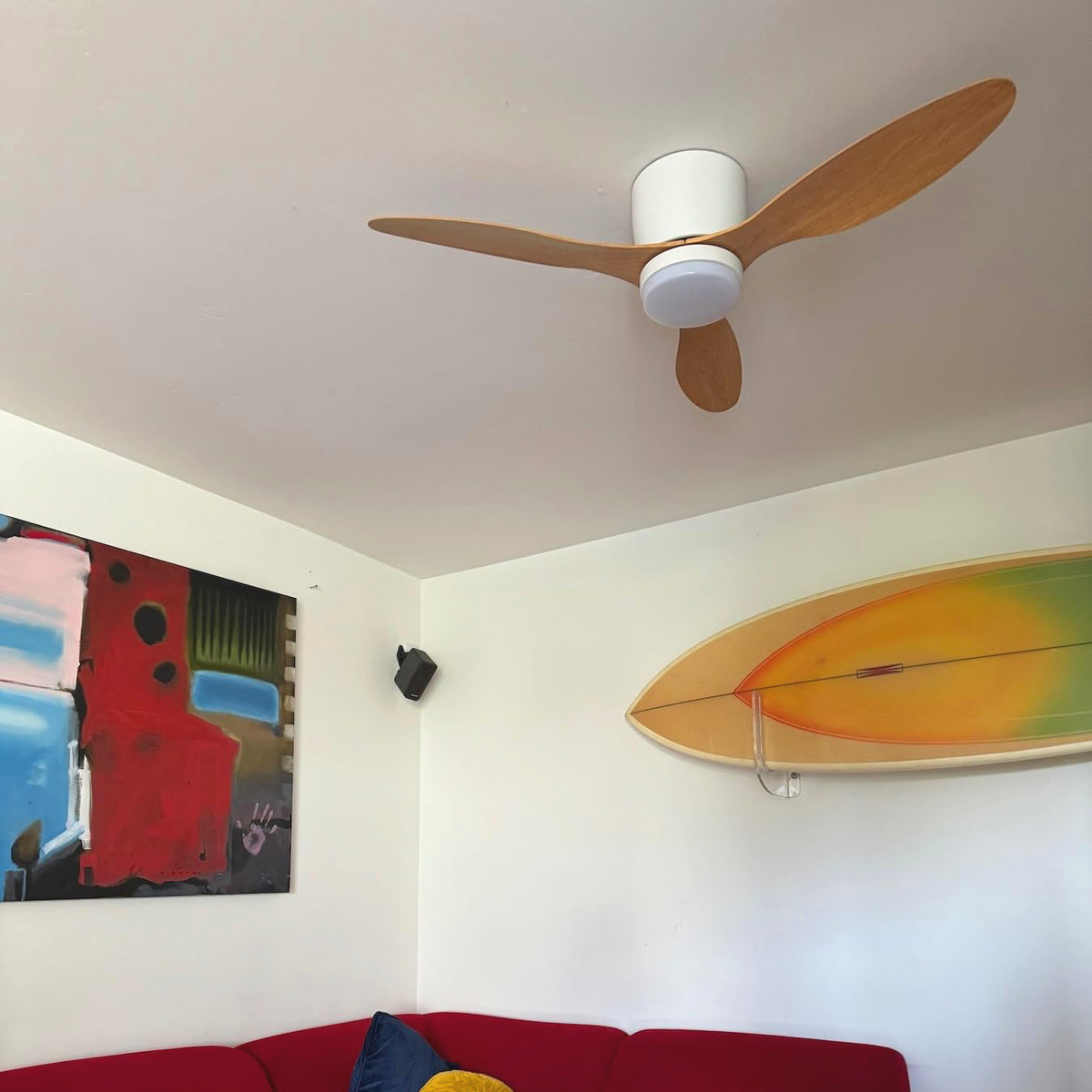 Recessed Fishtail Ceiling Fan Light - view 4 | Liootrlamp