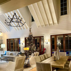 Rustic Iron Double-Tier Chandelier