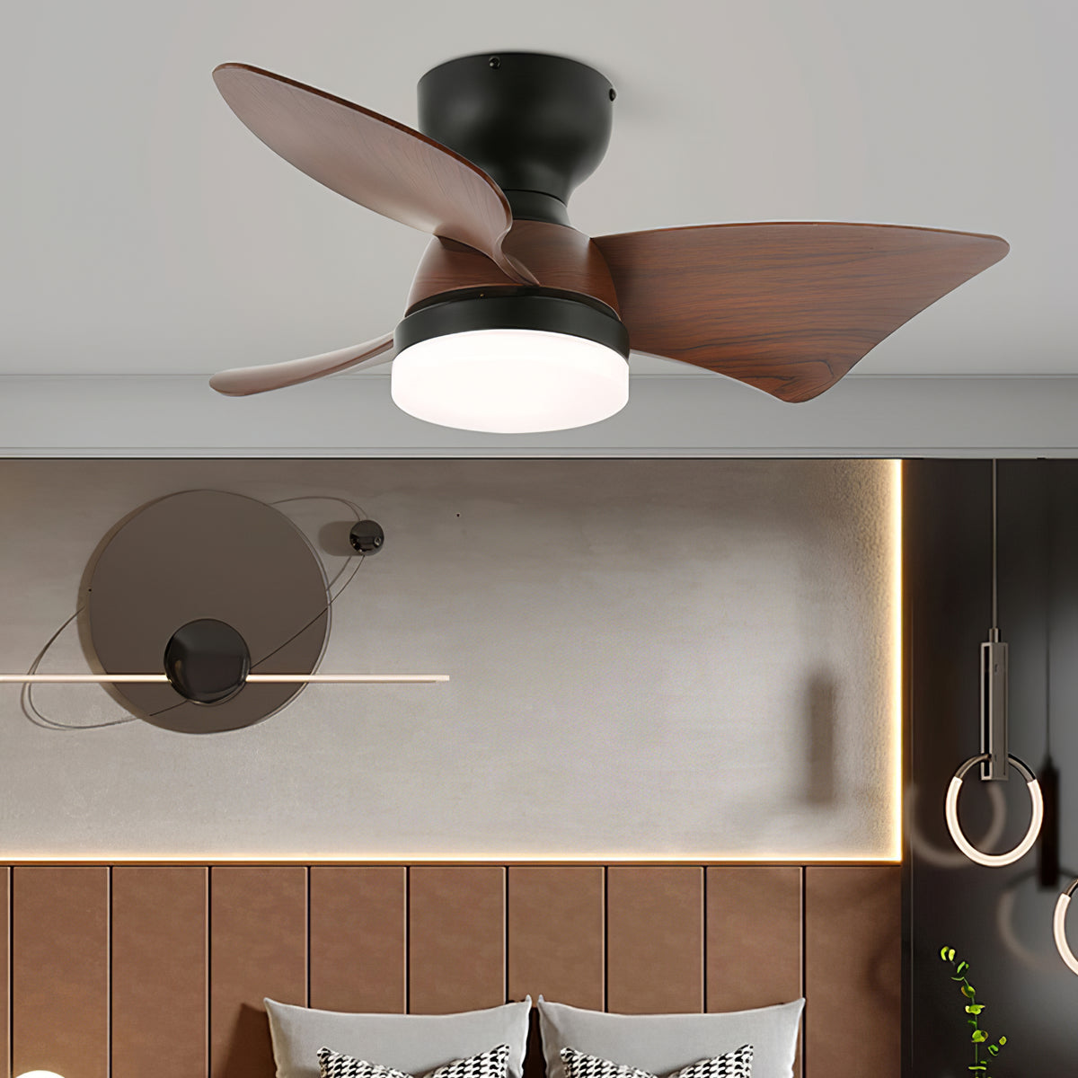 Spiral Ceiling Fan Light - view 4 | Liootrlamp