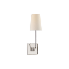 Square Backplate Linen Wall Light