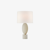 Large Alabaster Block Table Lamp
