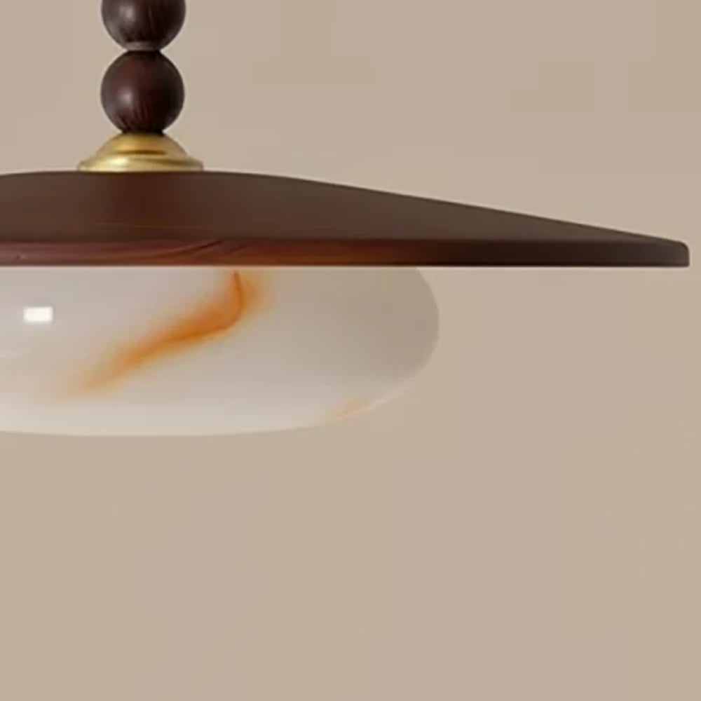 Vicenza Wood-Tone Semi-Flush Mount Ceiling Light