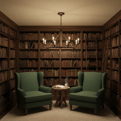 Wrought Iron Wagon Wheel Chandelier