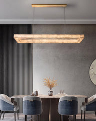 Triple Ring Alabaster Pendant Light