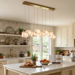 Alabaster Cube Box Chandelier