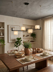 Alabaster Cubic Island Chandelier