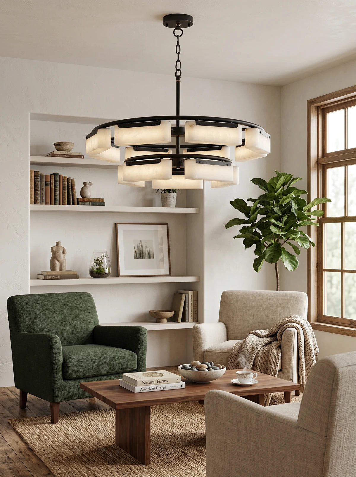Alabaster Fusion Black Chandelier - view 10 | Liootrlamp