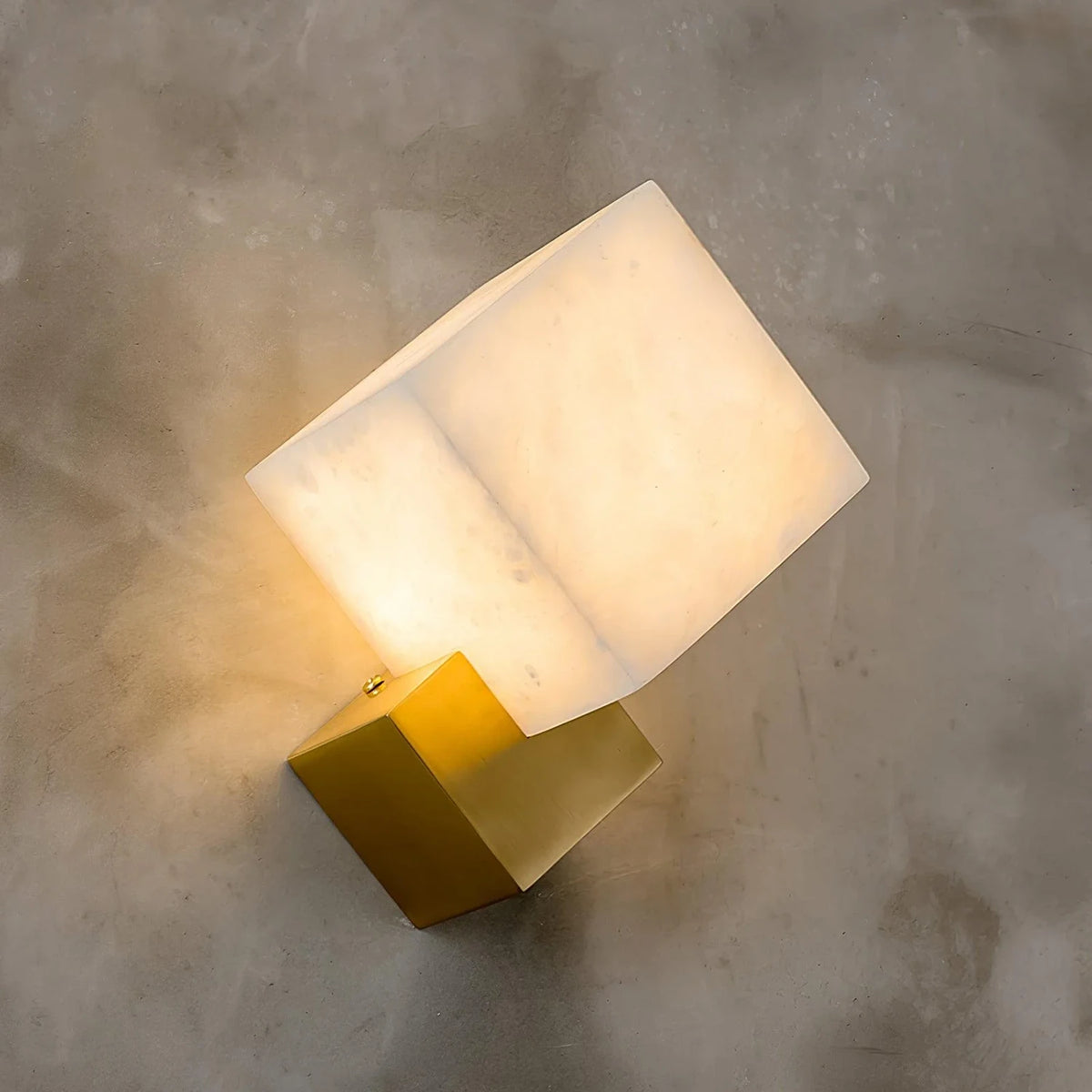 Alabaster Gatsby Cube Wall Sconce - view 14 | Liootrlamp