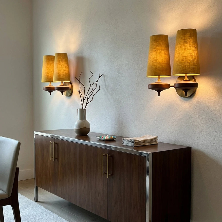 Aveline Vintage Tapered Shade Wall Sconce