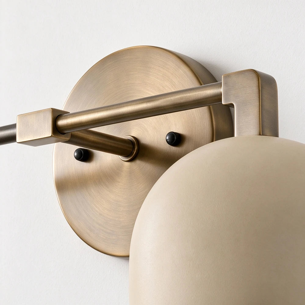 Bellora Black & Cream Dome Wall Light