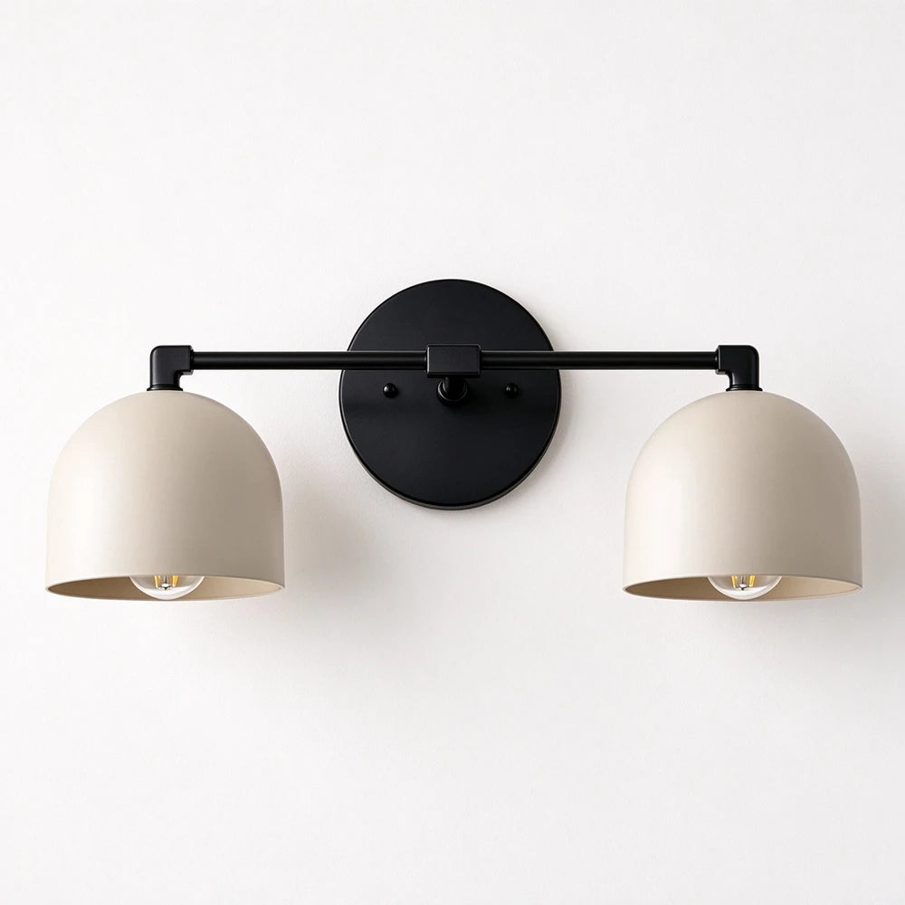 Bellora Black & Cream Dome Wall Light