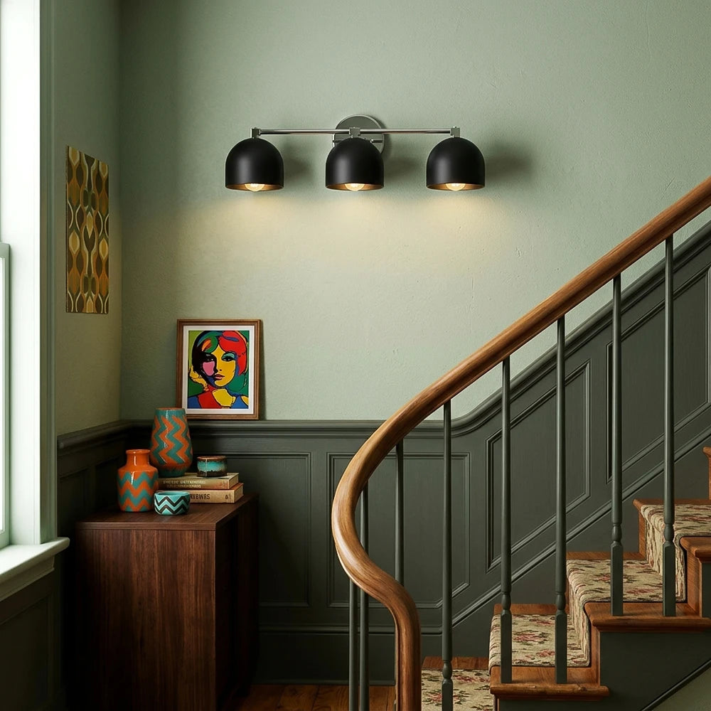 Bellora Black & Cream Dome Wall Light