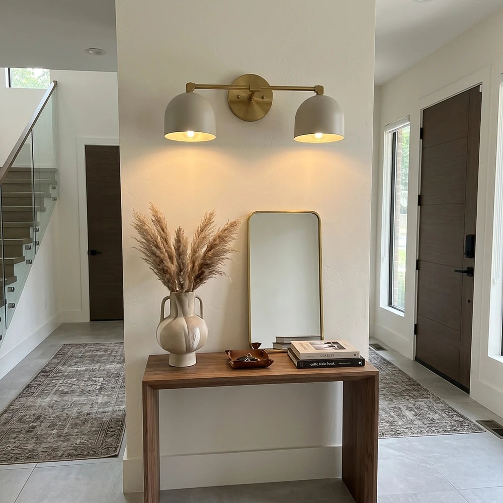 Bellora Black & Cream Dome Wall Light